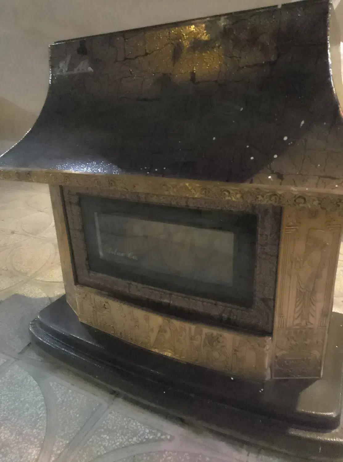 بخاری طرح شومینه|بخاری، هیتر، شومینه|فردوس (خراسان), |دیوار