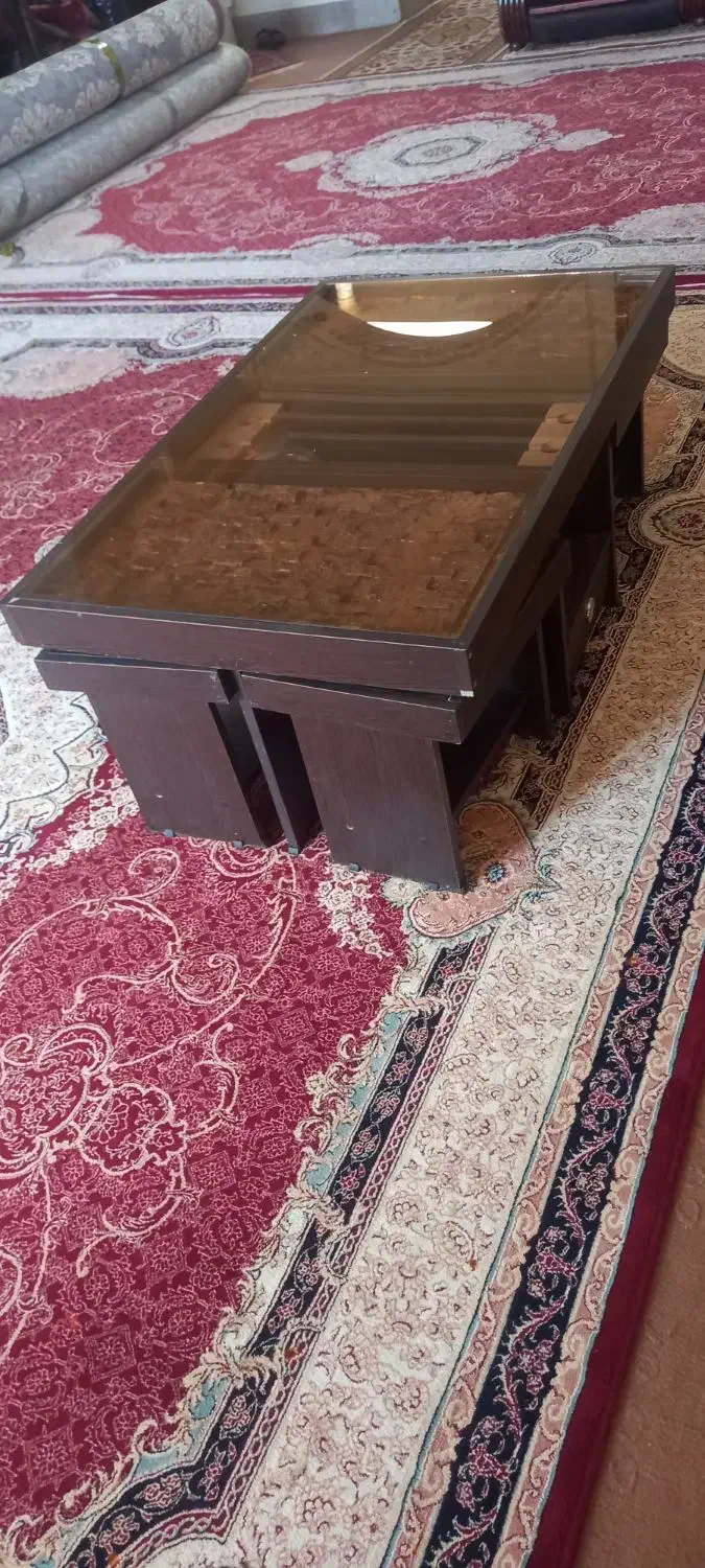 میز وسط بوفه شیشه ای ساعت|بوفه، ویترین، کنسول|صدرا-فارس, فاز ۱|دیوار