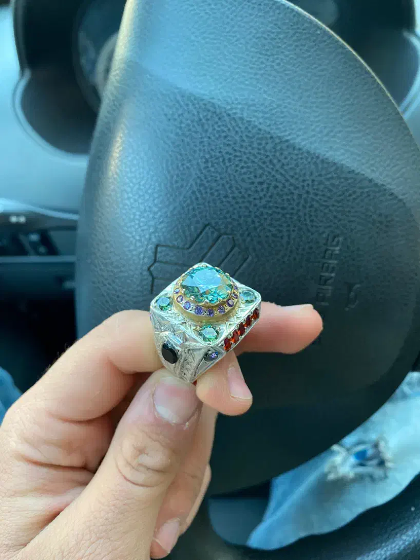 انگشتر دستبند گردبند تسبیح نقره موزانایت تایلند|جواهرات|تهران, شهرک طالقانی|دیوار