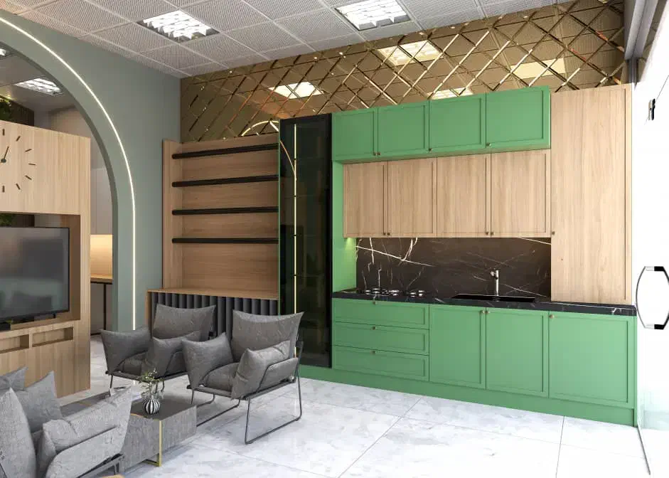 کارا کابینت ( کلینیک داخلی ساختمان)|کتابخانه، شلف، قفسههای دیواری|سنندج, |دیوار