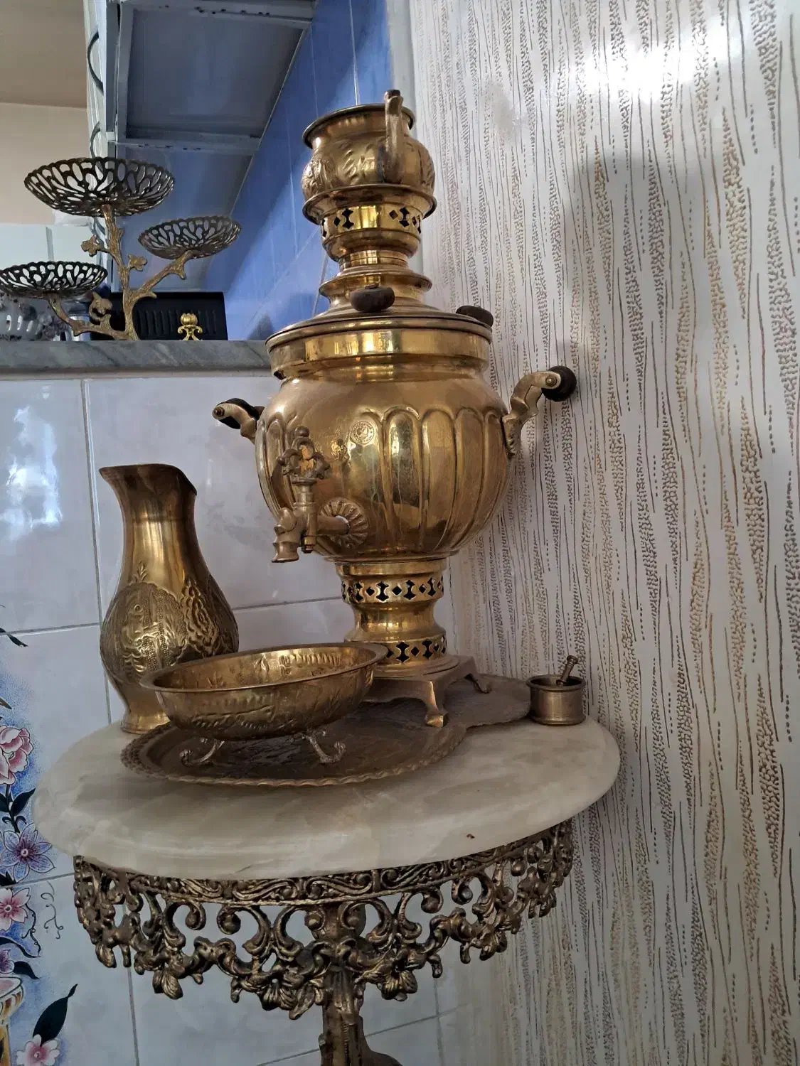 سماور برنز|سماور، چای‌ساز، قهوه‌ساز|اردبیل, |دیوار