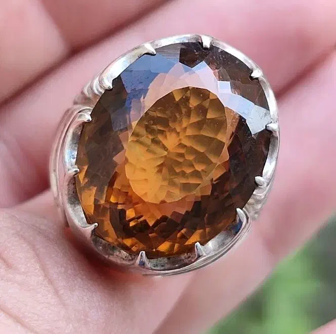 انگشتر نقره دست ساز بافرانی سنگ سیترین|بدلیجات|تهران, نیروی هوایی (پیروزی)|دیوار