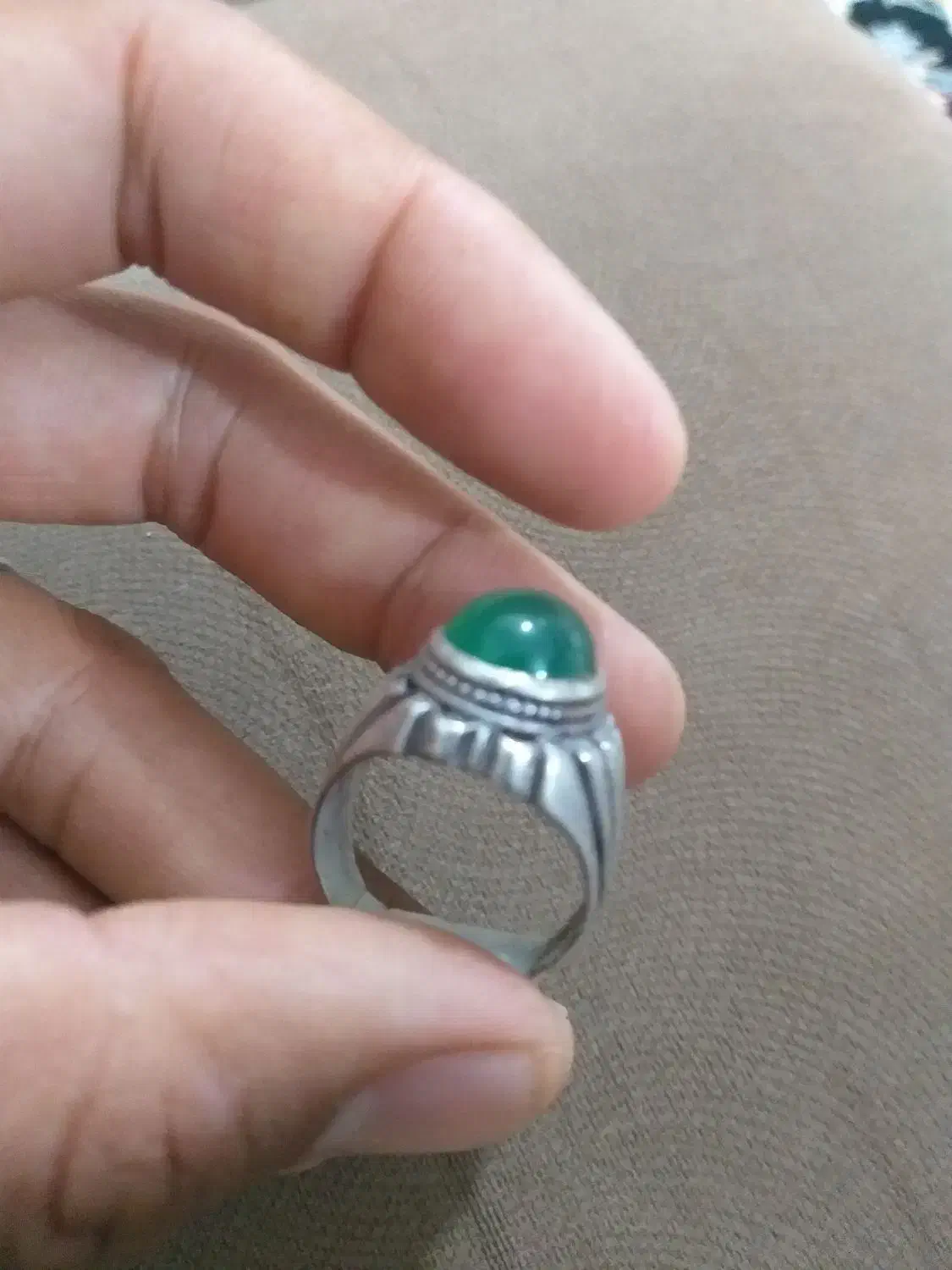 انگشتر عقیق سبز سیدی نقره عیاربالا|جواهرات|اهواز, پادادشهر|دیوار