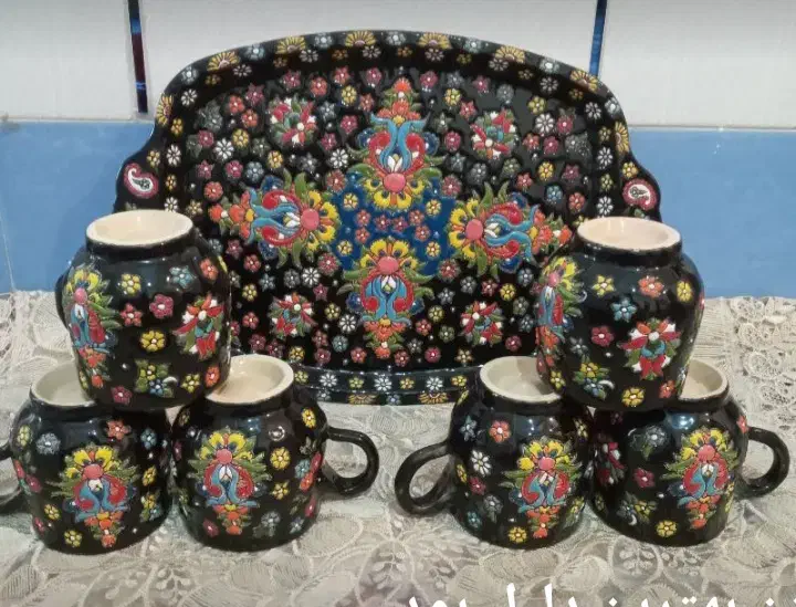 میناکاری روی سفال|صنایع دستی و سایر لوازم تزئینی|سیرجان, |دیوار