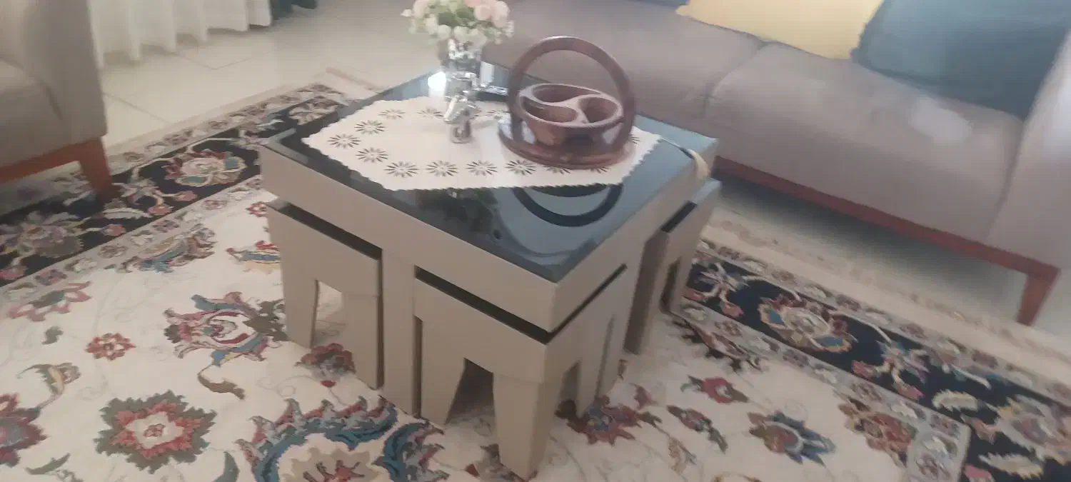 میز وسط مبلی با چهار تا عسلی|مبلمان خانگی و میز عسلی|آستارا, |دیوار