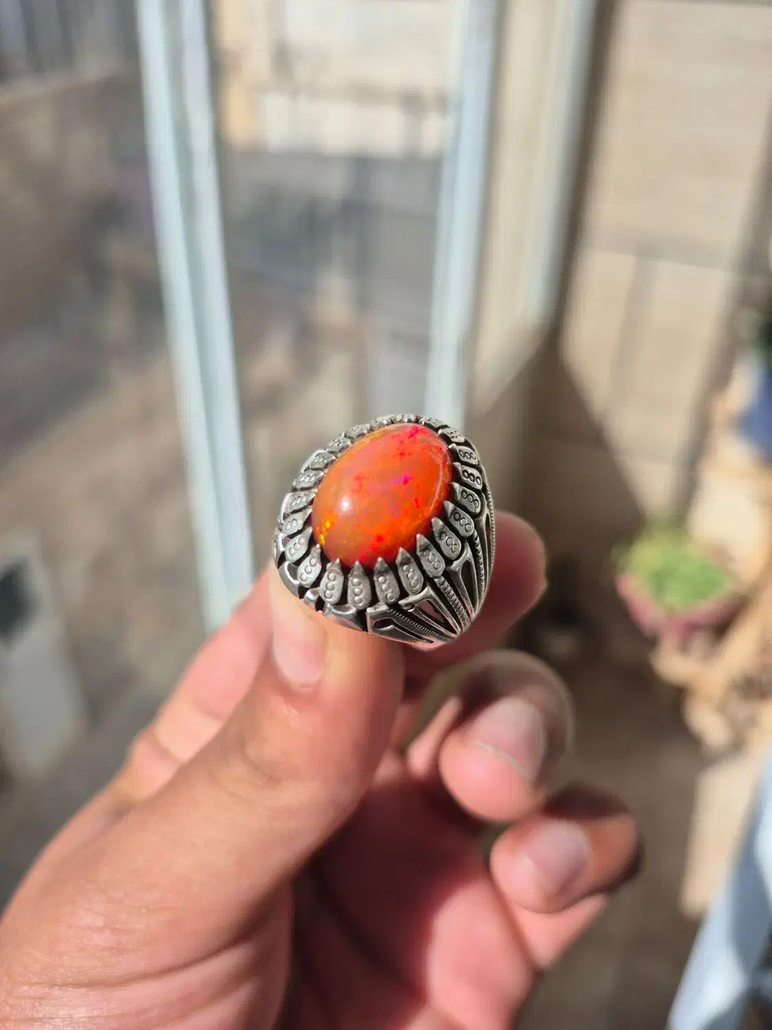 انگشتر اپال آتشین طبیعی|جواهرات|مشهد, بهارستان|دیوار