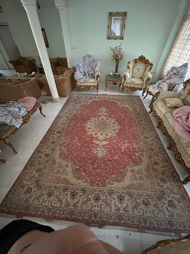 فرش تبریز (شکور تقی زاده) با هولوگرام . ۶۰ رج|فرش|رشت, منظریه|دیوار