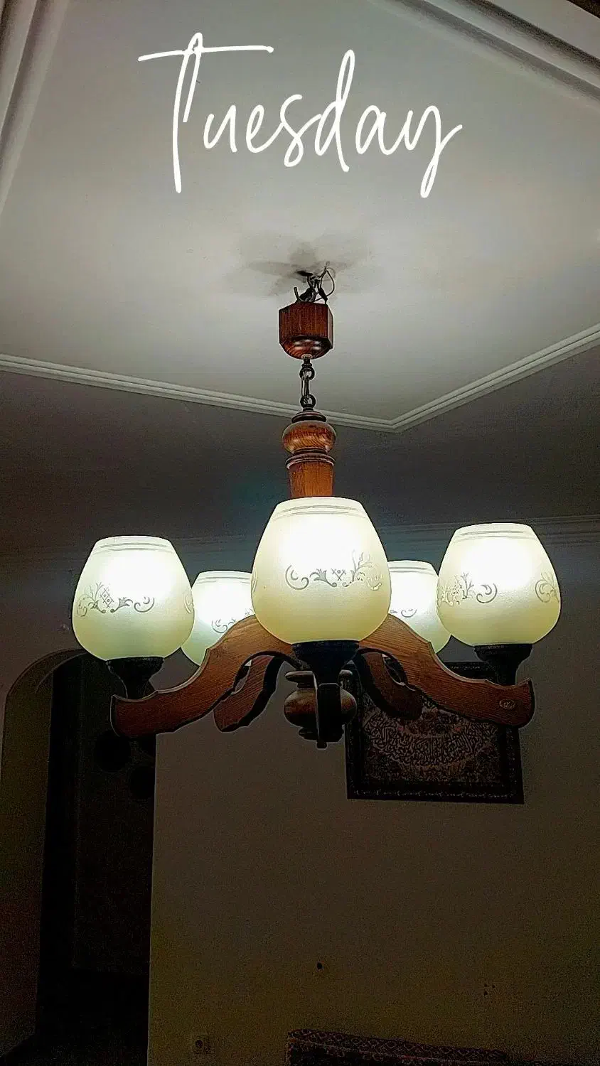 ۲عدد لوستر چوبی|لوستر و چراغ آویز|خرمآباد, |دیوار