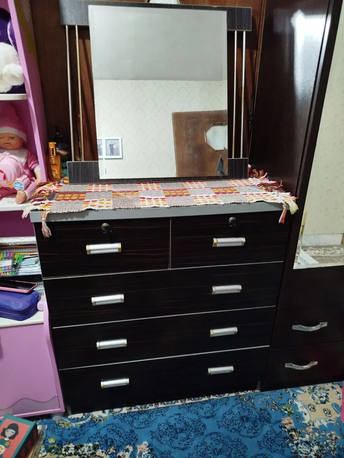 میزدراور با آینه|جاکفشی، کمد، دراور|ری, دیلمان|دیوار