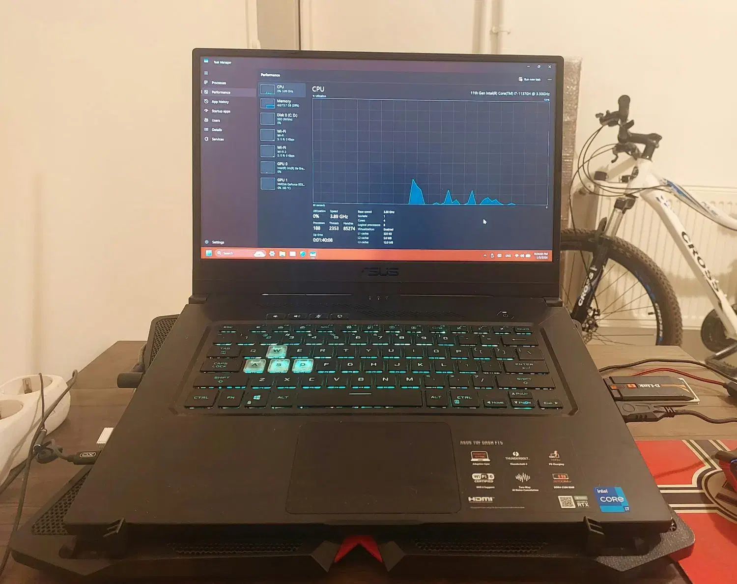 لپتاپ ایسوس fx516pm (کارکرده) با کول‌پد|رایانه همراه|تهران, کوی بیمه|دیوار