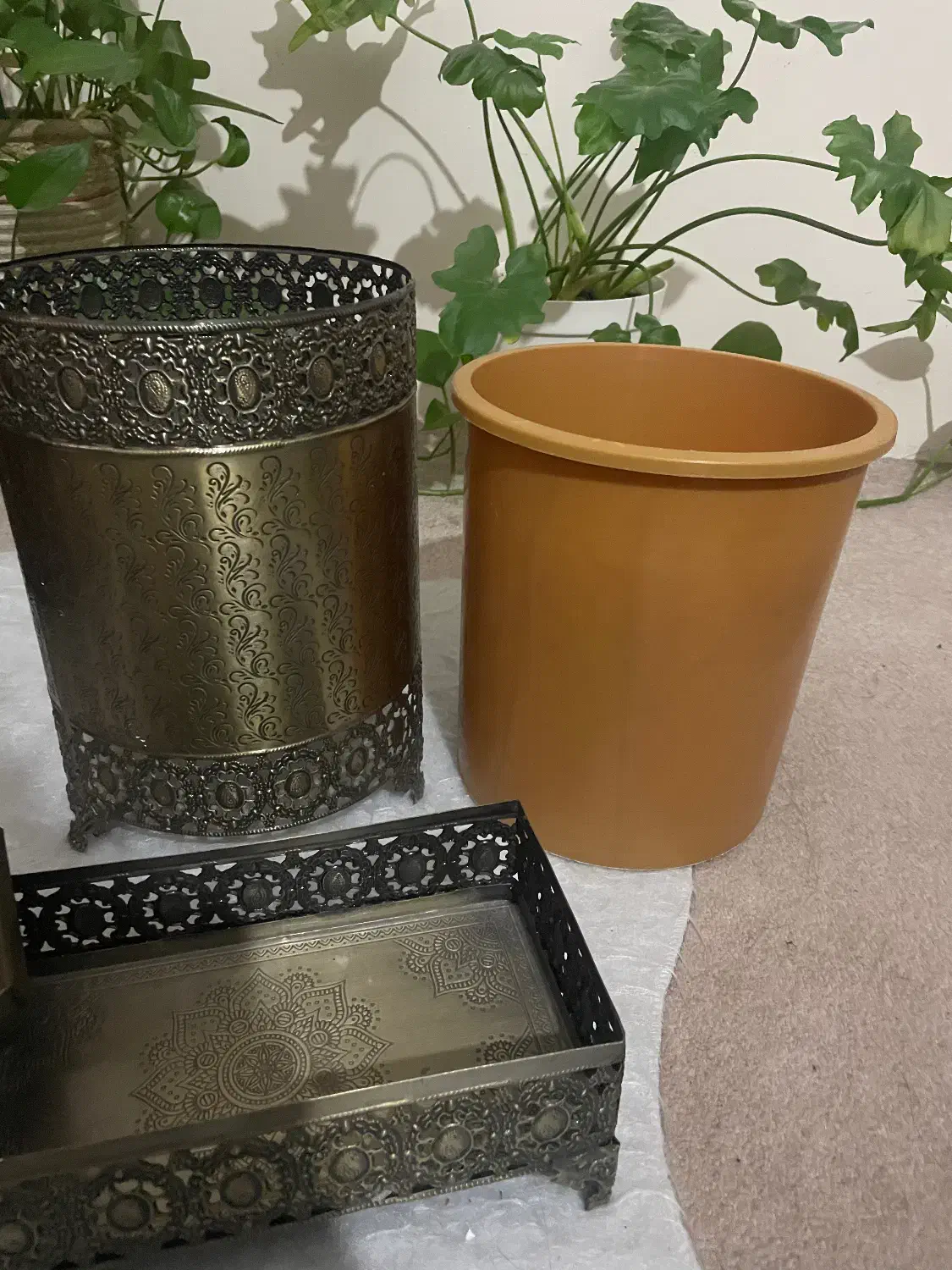 ست جا دستمال و سطل آشغال|صنایع دستی و سایر لوازم تزئینی|ابهر, |دیوار