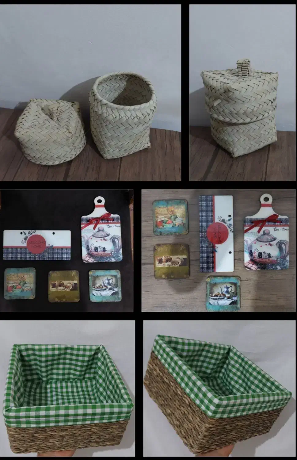 اکسسوری آشپزخانه، جا نونی چوبی قندان حصیری و...|صنایع دستی و سایر لوازم تزئینی|مشهد, سرافرازان|دیوار