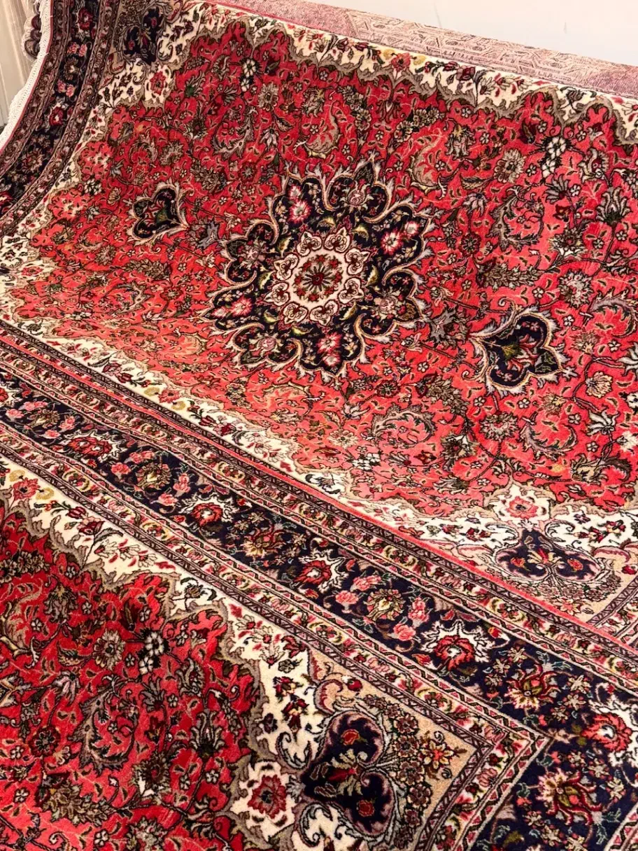 جفت ۶متری دستبافت تبریز رنگ پیازی ریزباف|فرش|تهران, جهاد|دیوار