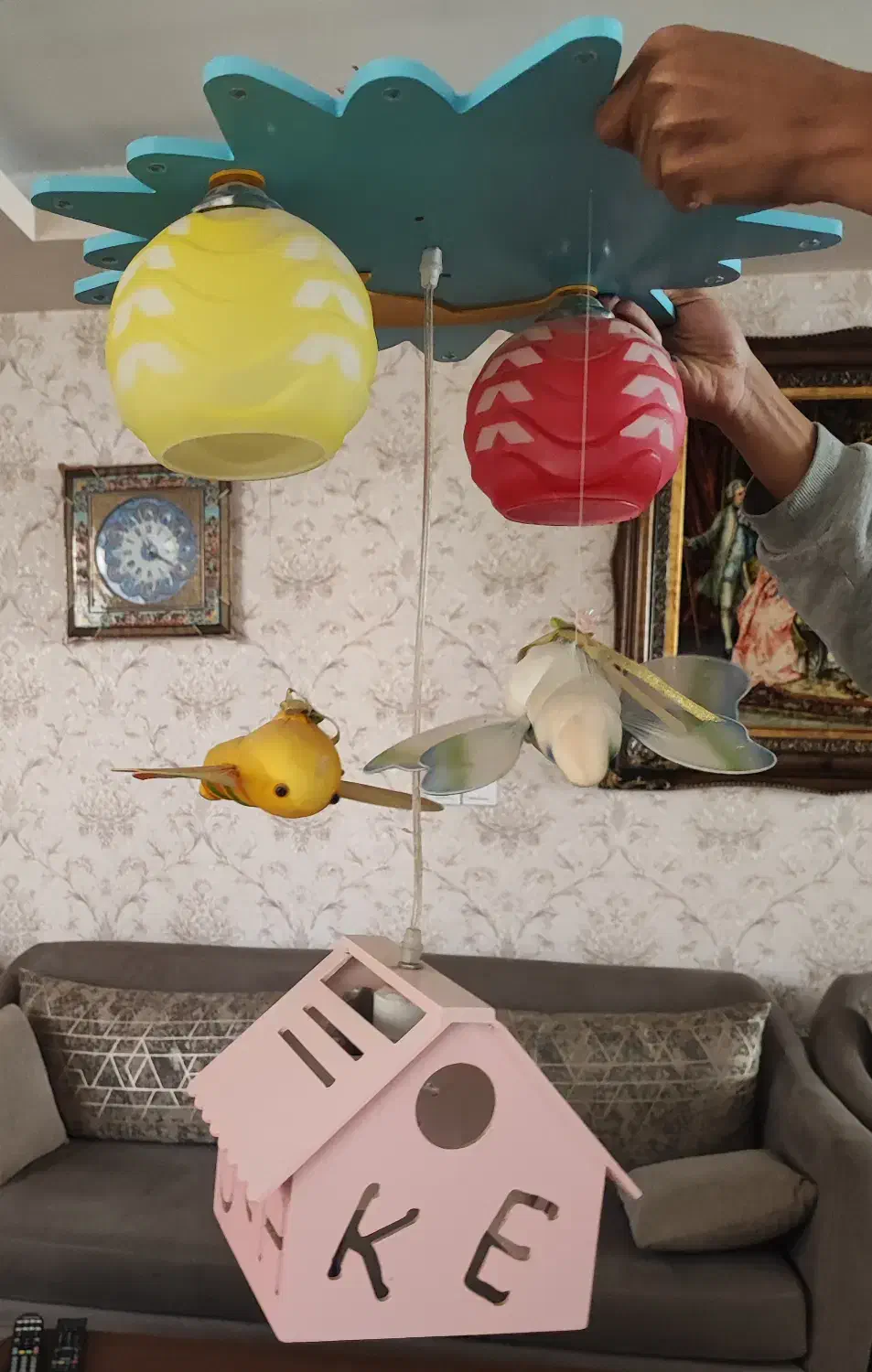 لوستر اتاق کودک|لوستر و چراغ آویز|ارومیه, |دیوار