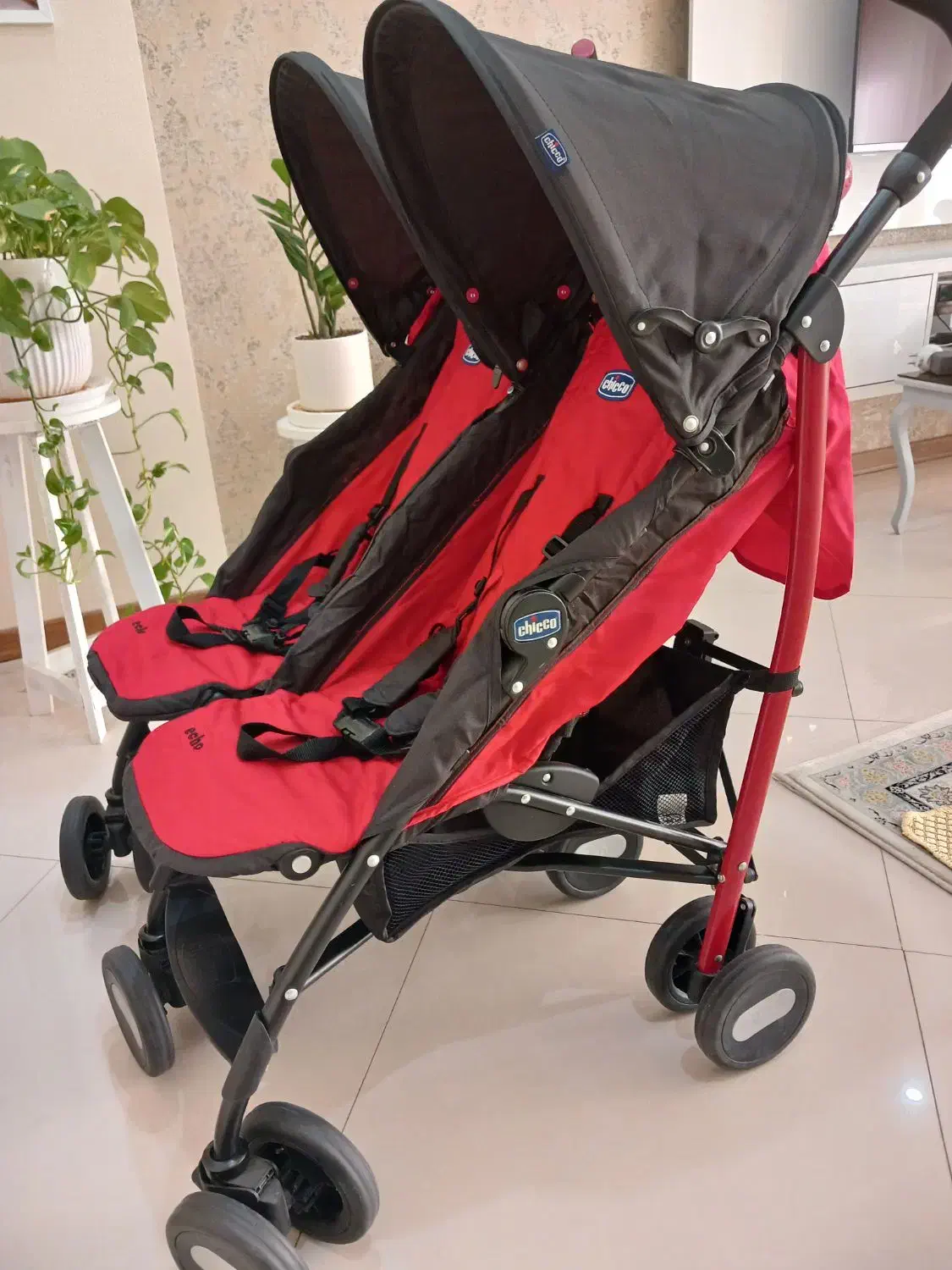 کالسکه عصایی دوقلو چیکو|کالسکه و لوازم جانبی|مشهد, خاتم الانبیا|دیوار