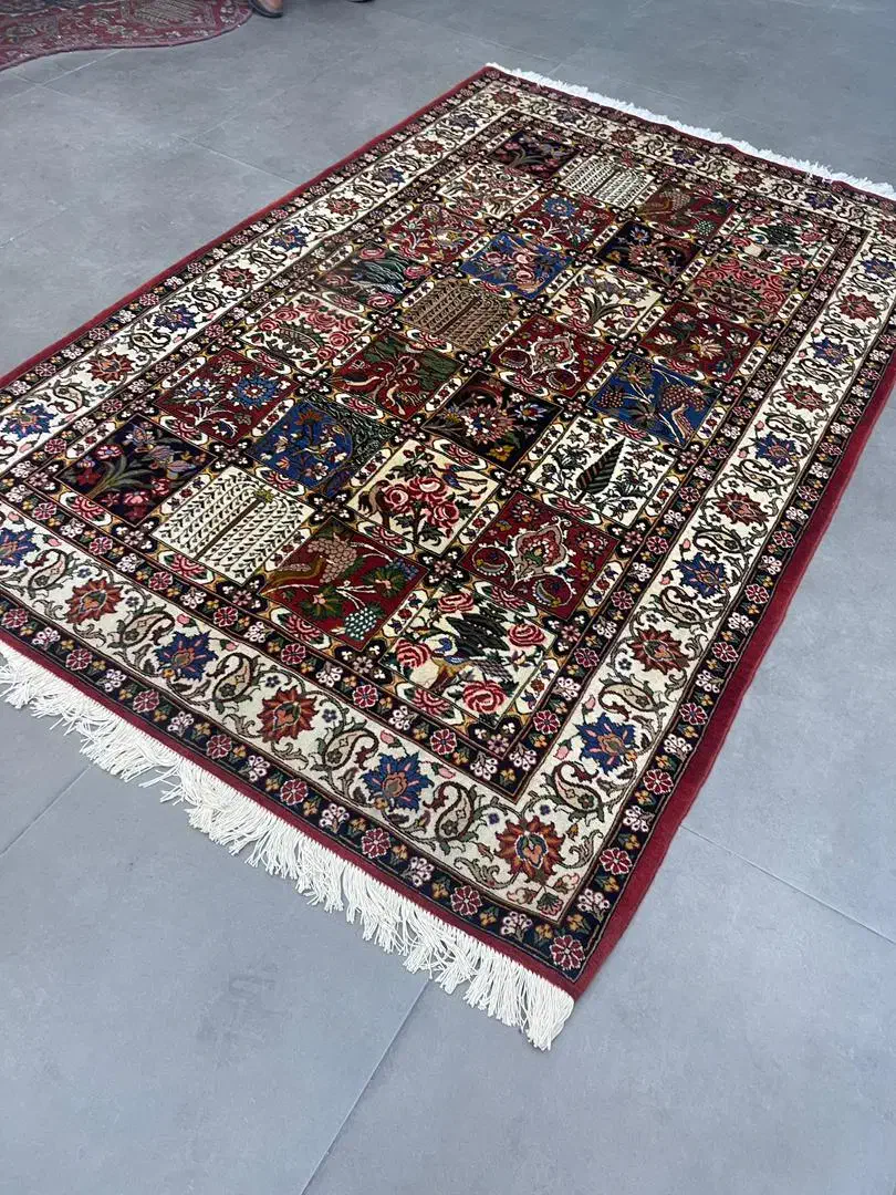 فرش دستباف (بساک) ۴ متری بختیار خشتی|فرش|مشکیندشت, |دیوار