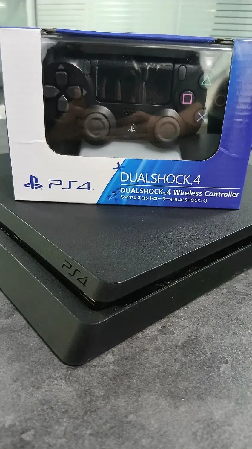 ps4 مدل اسلیم تک دسته بدون خط با جعبه|کنسول، بازی ویدئویی و آنلاین|تهران, فلسطین (میدان انقلاب)|دیوار