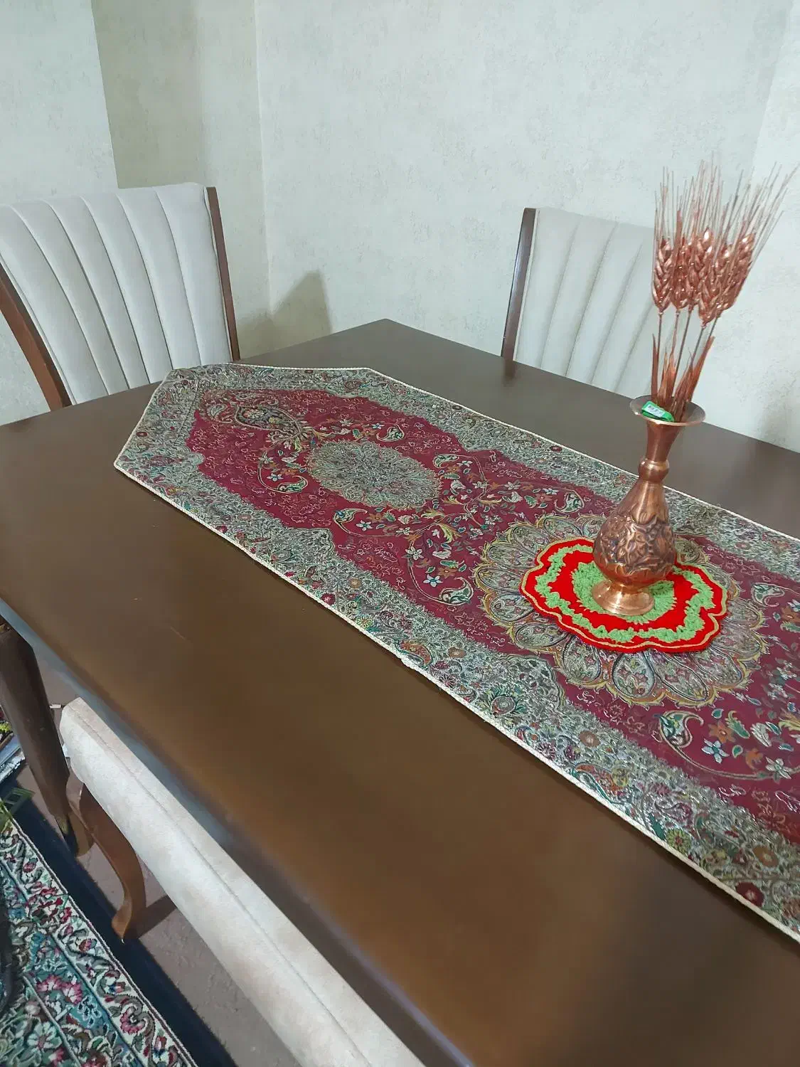 میزنهار خوری چوبی|میز و صندلی غذاخوری|بم, |دیوار