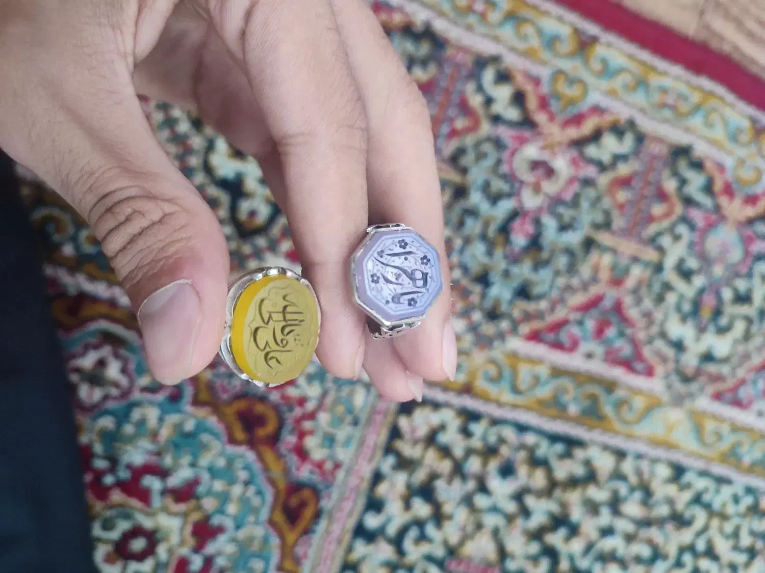 انگشتر عقیق کبود و شرف الشمس|جواهرات|سنندج, |دیوار