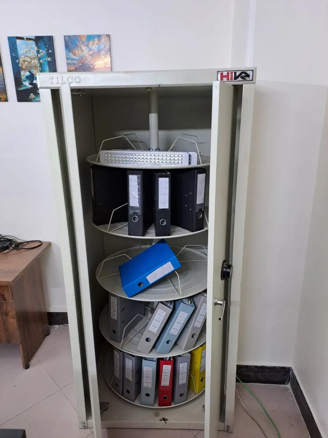 کمد فلزی دوار بایگانی 5 طبقه|دفتر کار|مشهد, زمرد|دیوار