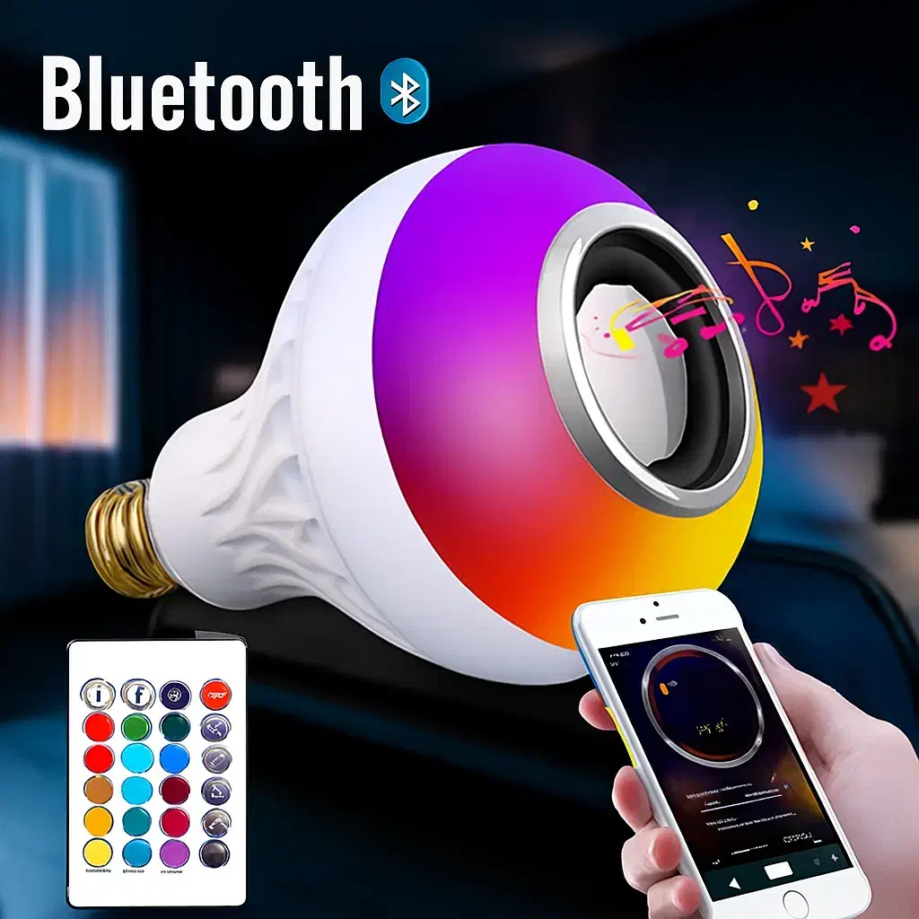 لامب بلوتوثی چندکاره با اسپیکر داخلی|لامپ و چراغ|گنبد کاووس, |دیوار