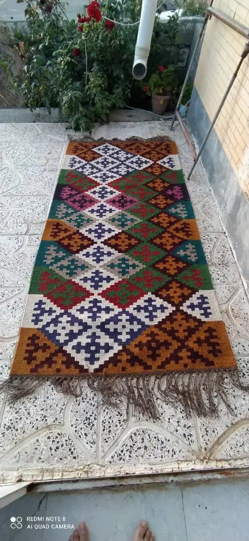 گلیم دستبافت|گلیم، جاجیم، گبه|کرمانشاه, |دیوار