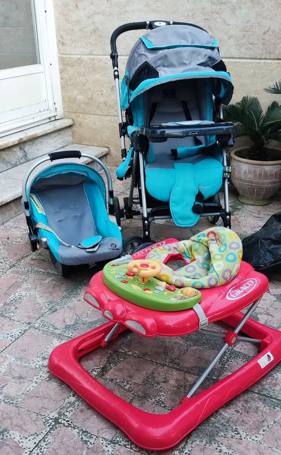 کالسکه و کریر مارک Capella همراه روروئک برند Graco|کالسکه و لوازم جانبی|رودسر, |دیوار