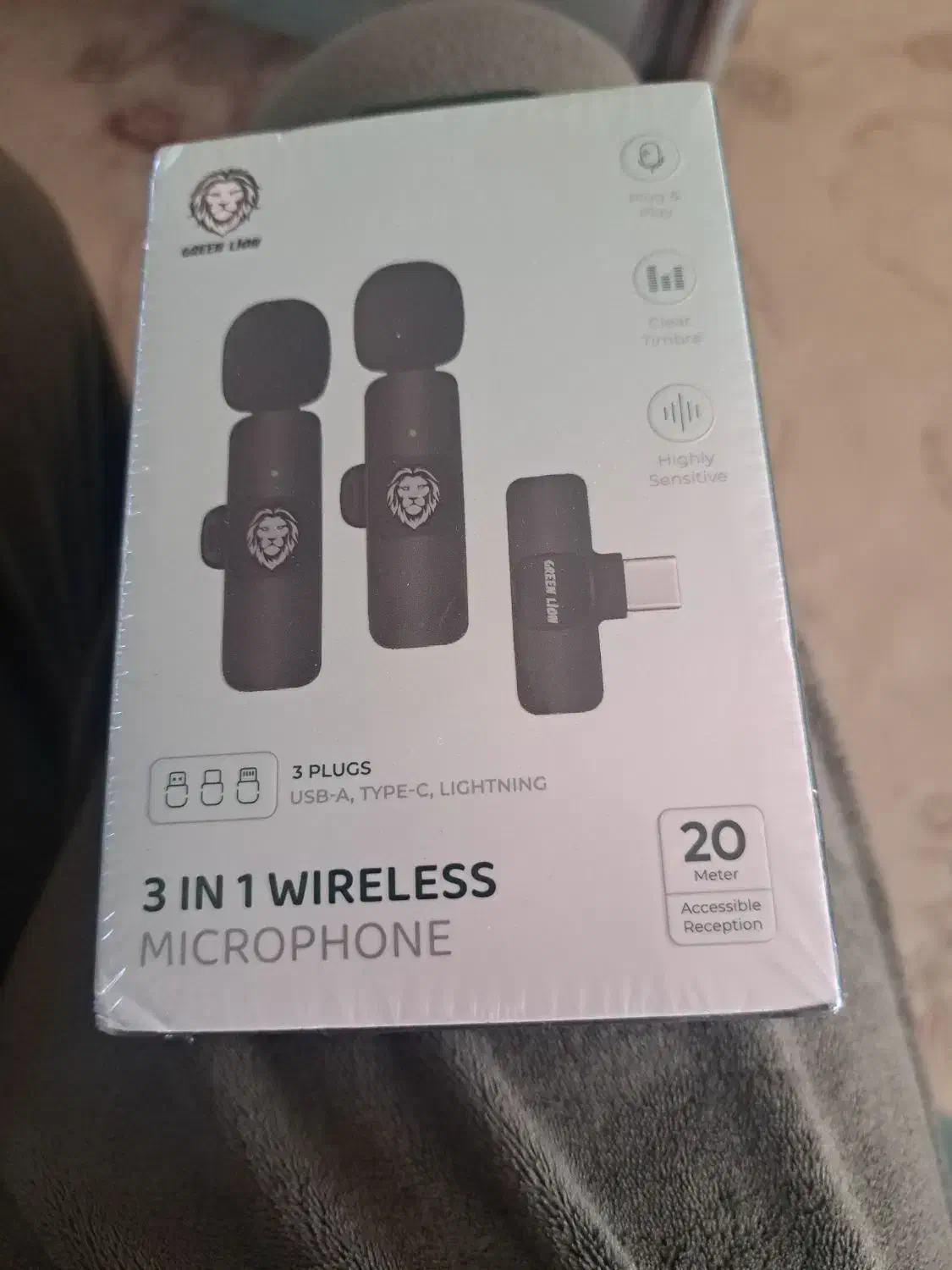 میکروفن بی سیم 3in1گرین لاین نو و پلمپ|صوتی و تصویری|اصفهان, باغ نگاره|دیوار