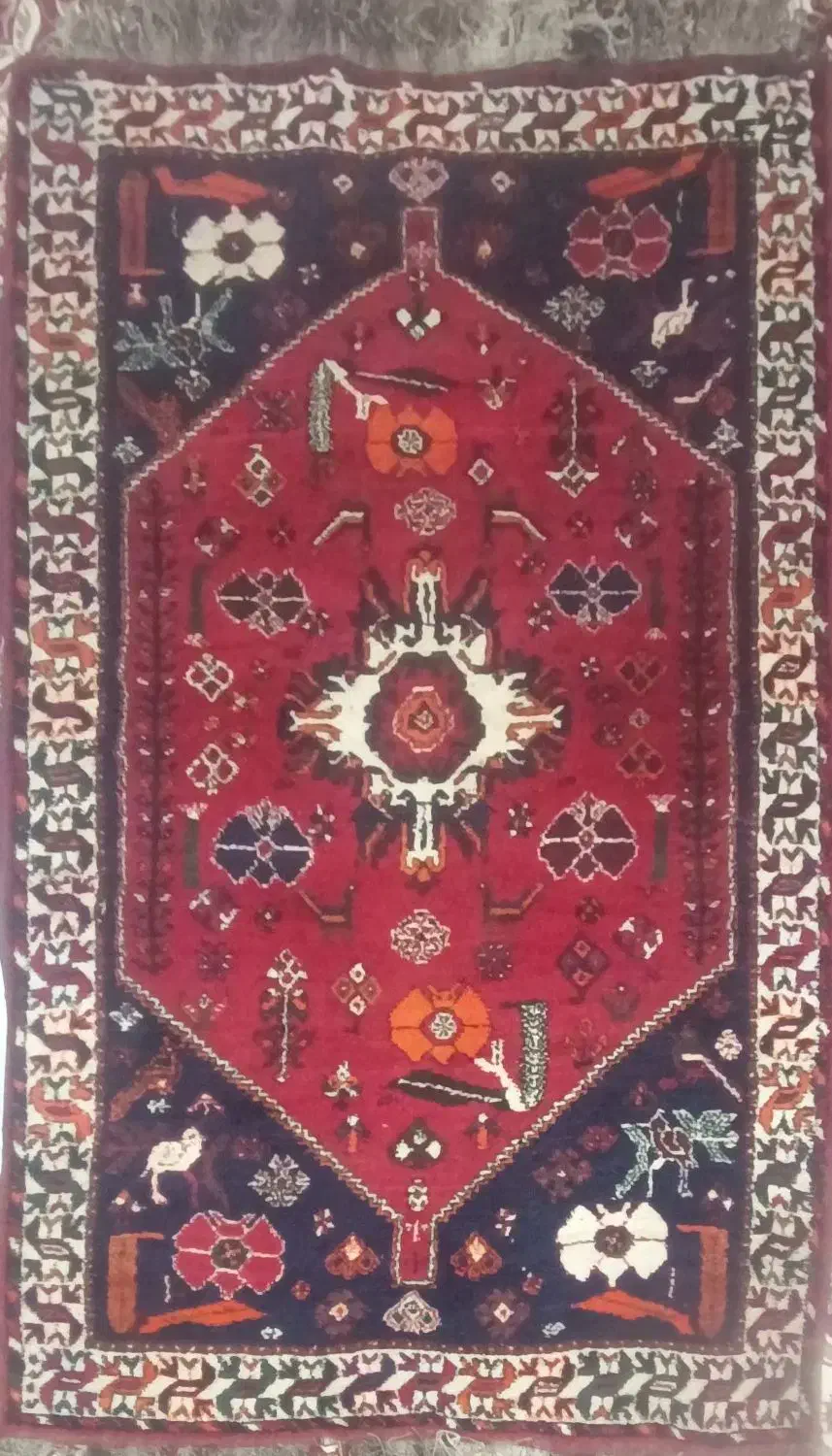 قالی پشم گوسفند|فرش|زرین دشت (فارس), |دیوار