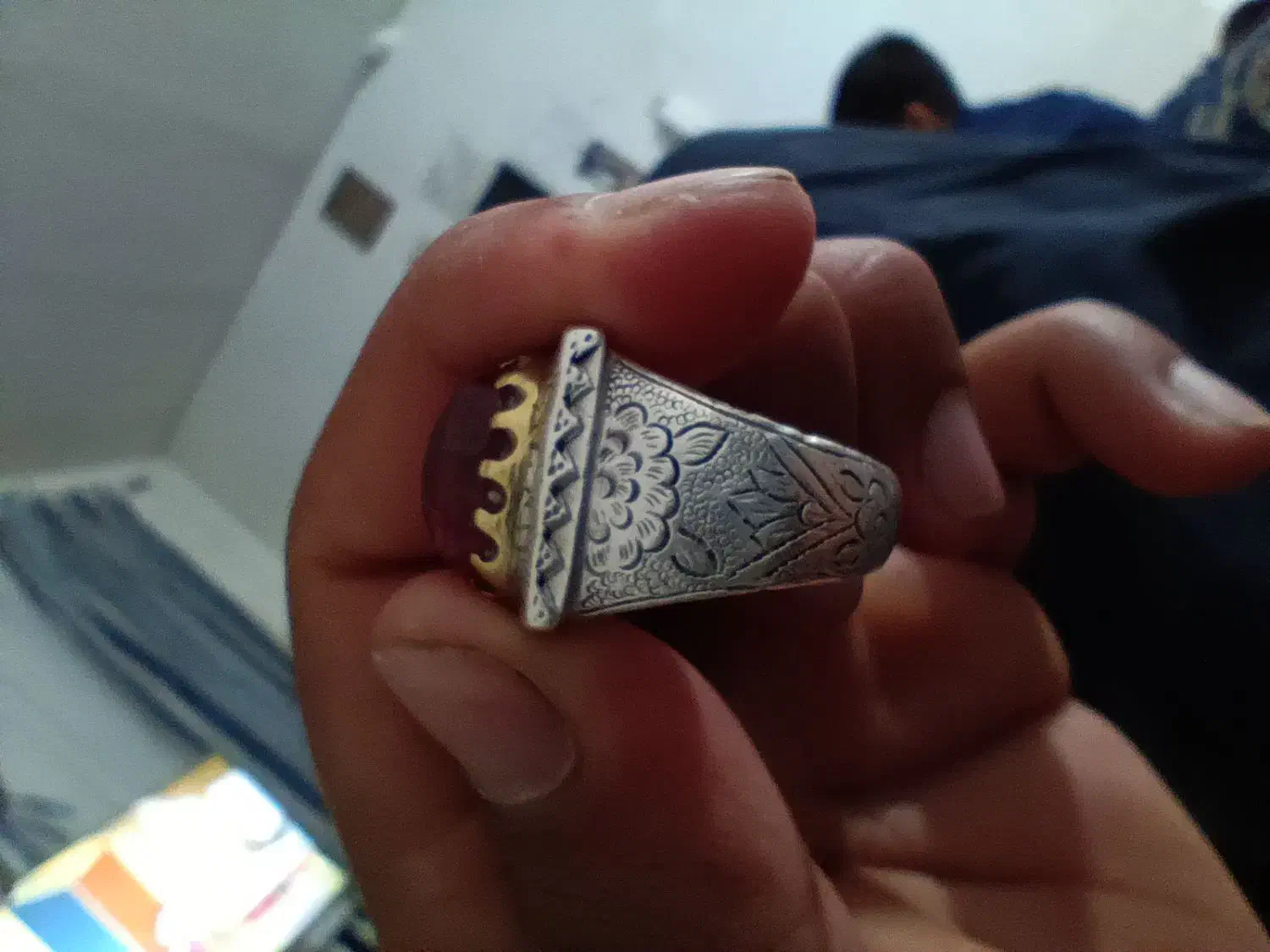 یاقوت سرخ انگشتر نقره|جواهرات|چهارباغ, |دیوار