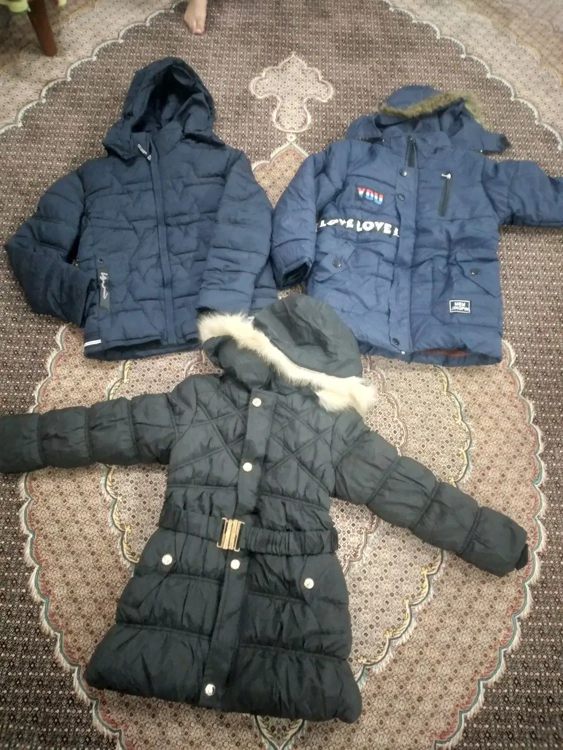 دو عدد کاپشن پسرانه نوو یک عدد کاپشن دخترانه نو|کفش و لباس بچه|مشگین شهر, |دیوار