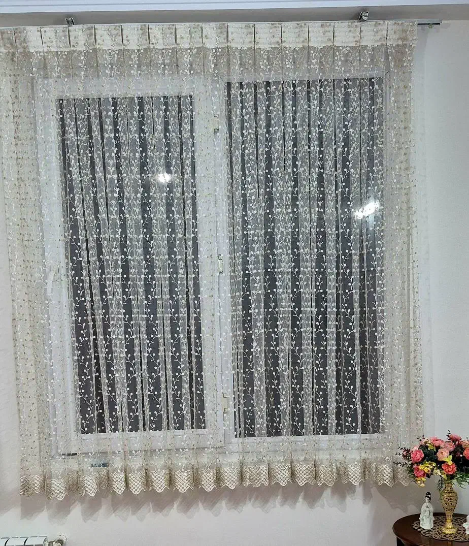 پرده توری زردوزی|پرده، رانر، رومیزی|تهران, دهم فروردین|دیوار