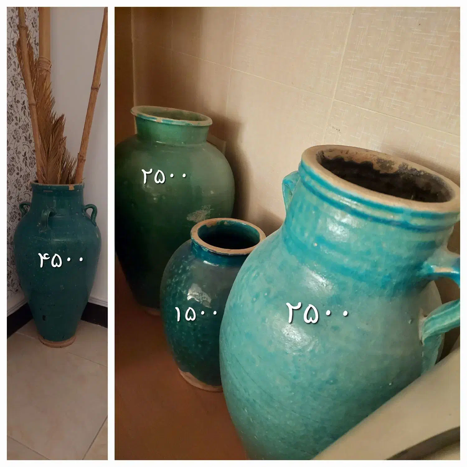 کوزه های سفالی|کلکسیون اشیاء عتیقه|شاهینشهر, حافظ جنوبی|دیوار