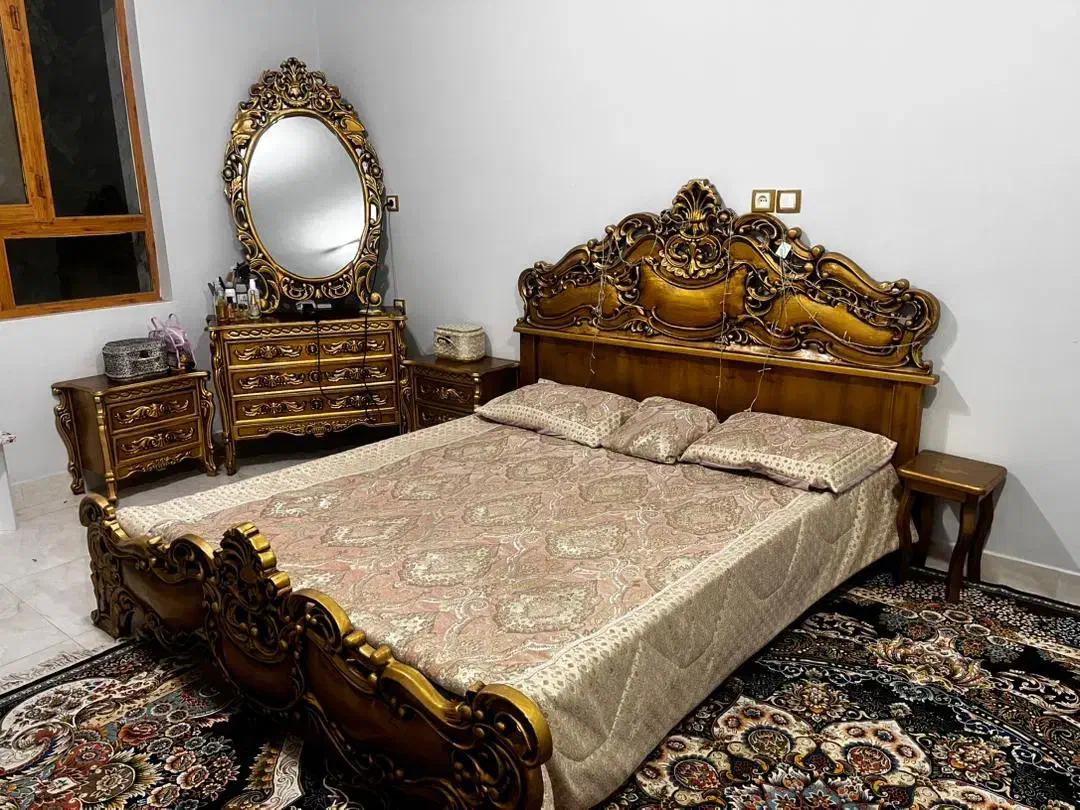 تخت خواب|تخت و سرویس خواب|بن, |دیوار