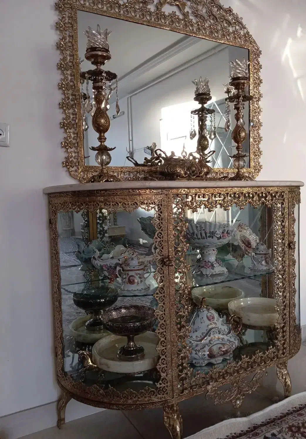 اینه کنسول برنز|بوفه، ویترین، کنسول|زنجان, |دیوار