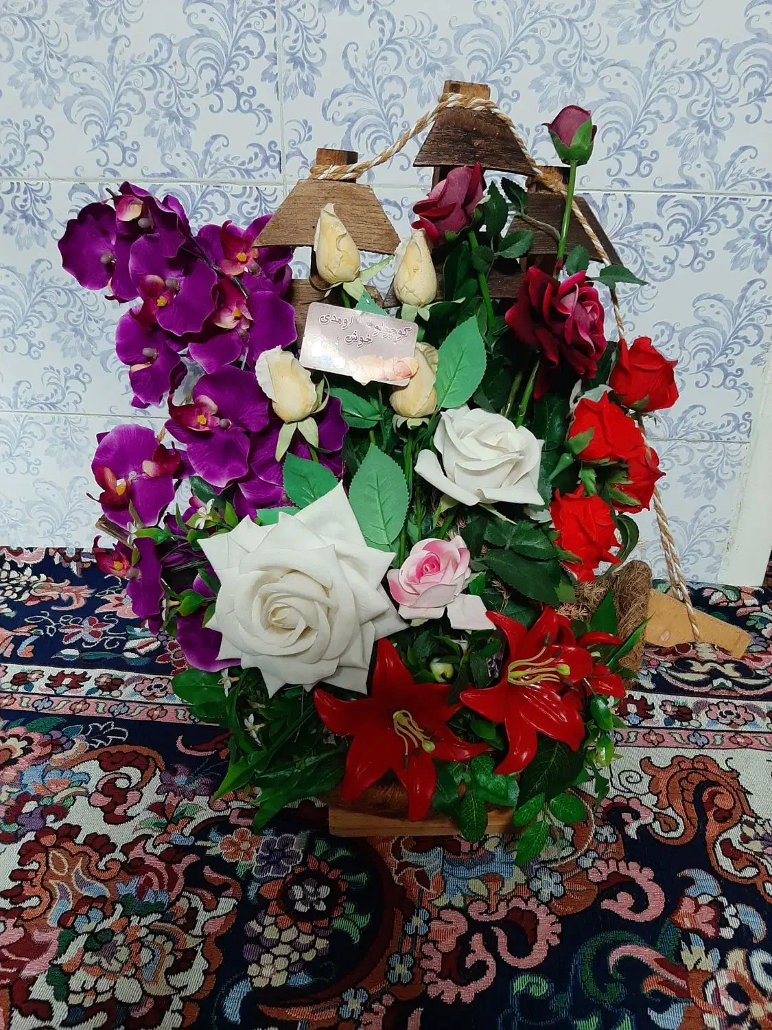 گل بزرگ رومیزی زیبا|گل مصنوعی|قم, شاد قلی|دیوار