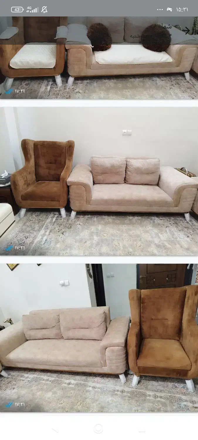مبل تمیز و مرتب قیمت عای|مبلمان خانگی و میز عسلی|شاهین‌شهر, گرگاب|دیوار