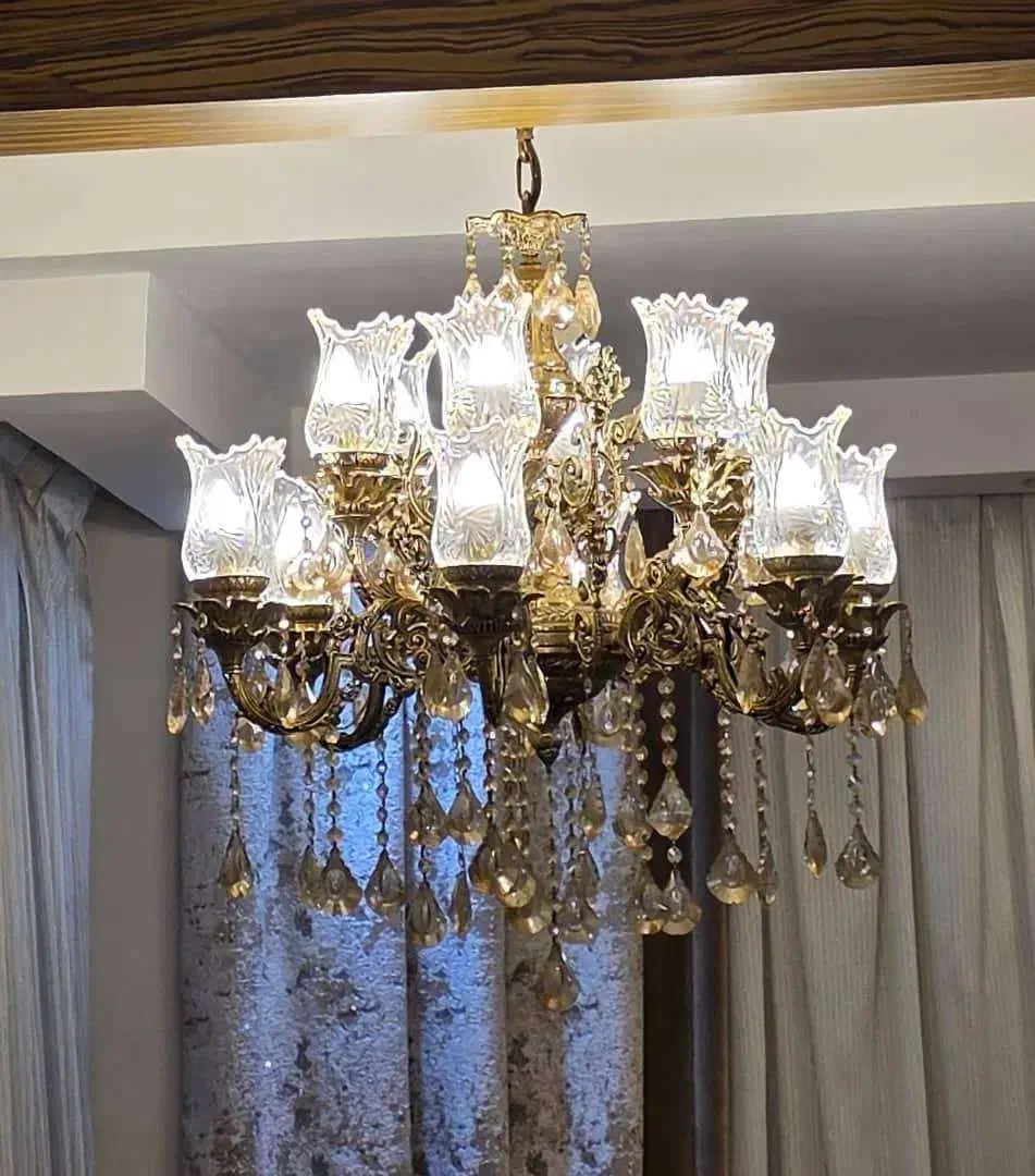 ۳۰ شعله لوستر برنز|لوستر و چراغ آویز|تهران, مجیدآباد|دیوار