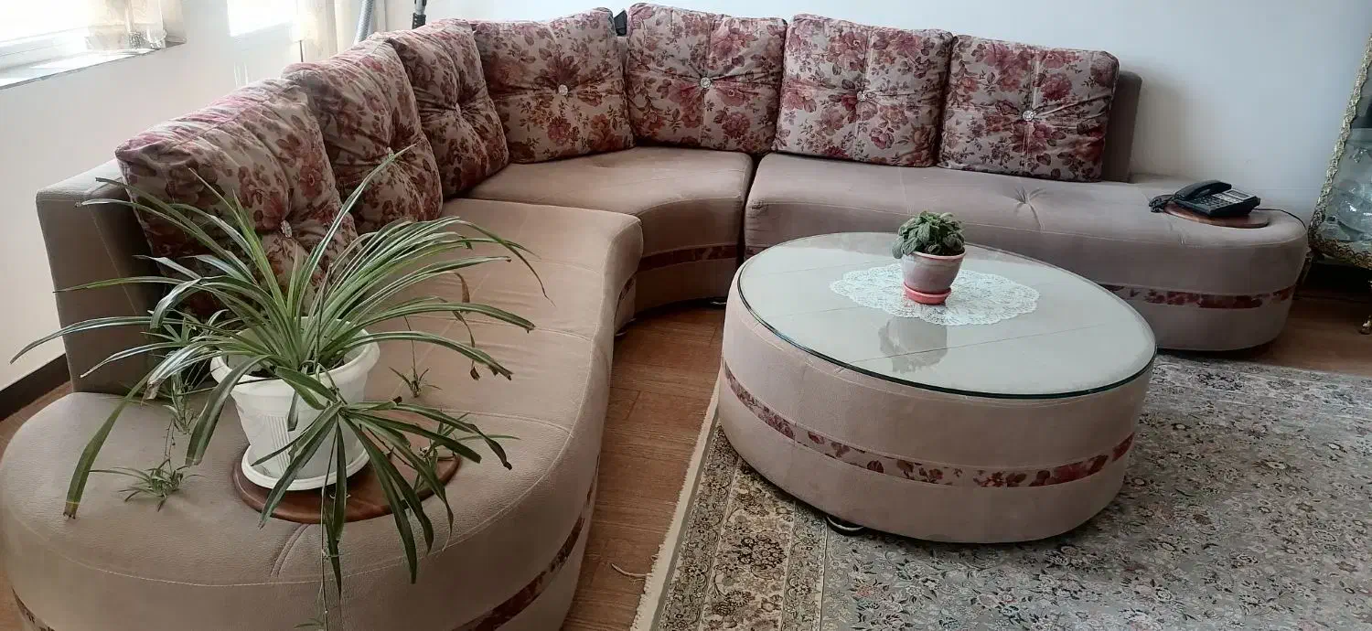 مبل ال اسکلت فلزی در حد نو|مبلمان خانگی و میز عسلی|سلماس, |دیوار