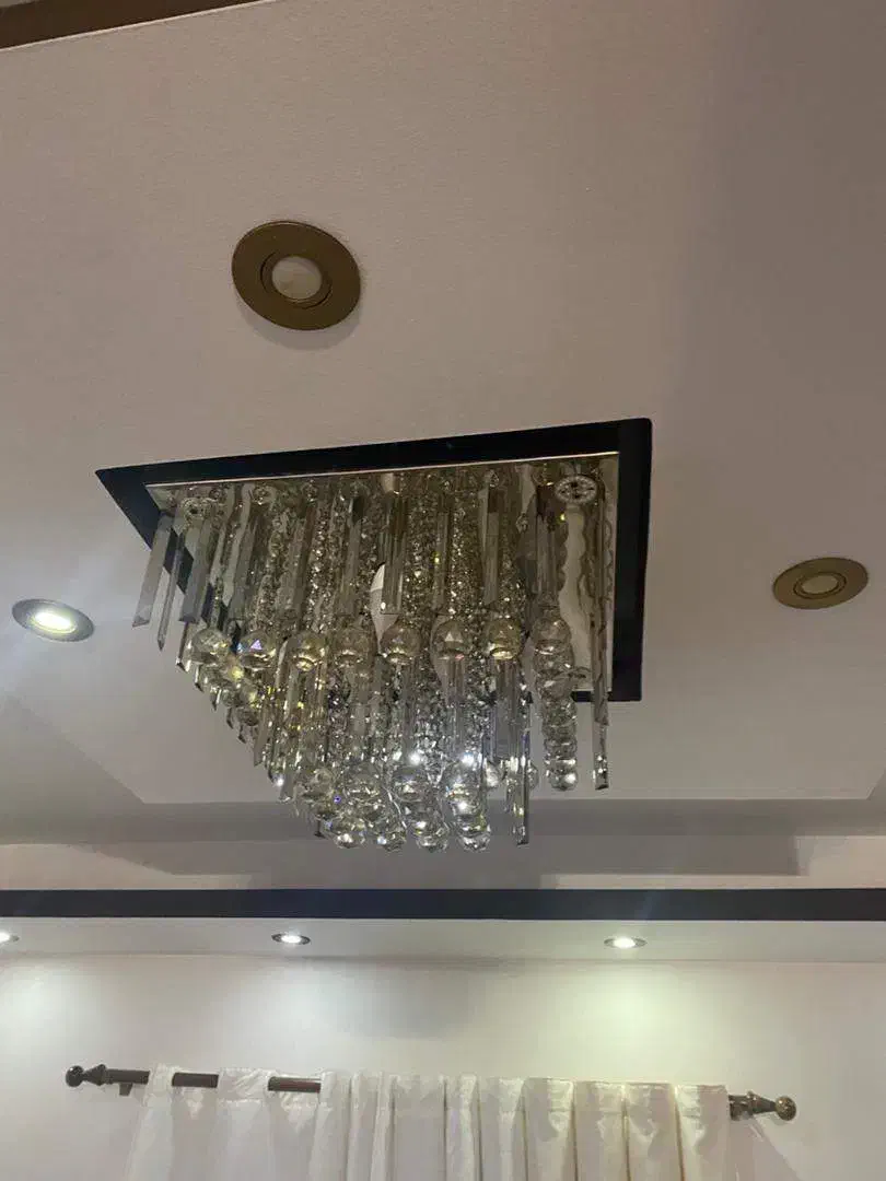 لوستر سقفی شامپاینی ابعاد 50*50|لوستر و چراغ آویز|رشت, کوی حسینی|دیوار