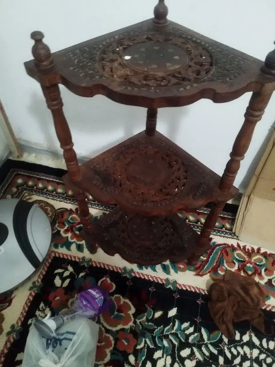 میز چوبی مراکشی|میز تلفن|تهران, هاشمی|دیوار