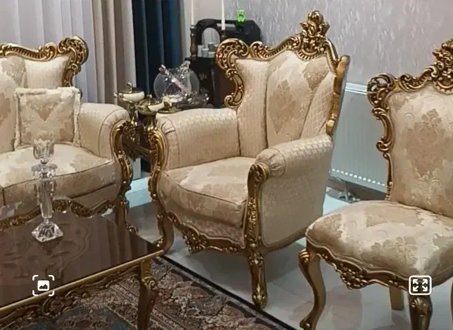 مبل سلطنتی تمام چوب در حد نو|مبلمان خانگی و میز عسلی|رشت, جهاد|دیوار