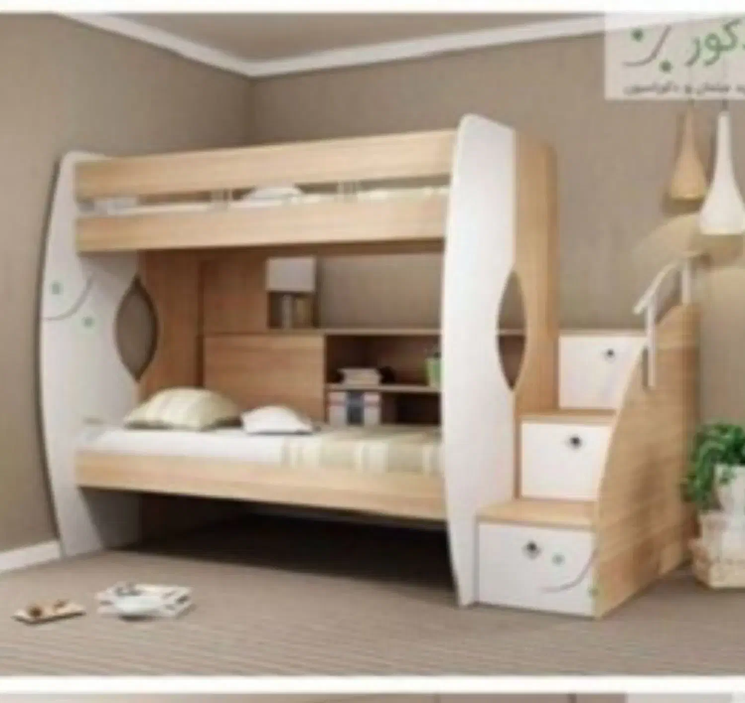 تخت دوطبقه نوجوان|تخت و سرویس خواب|خرمشهر, |دیوار