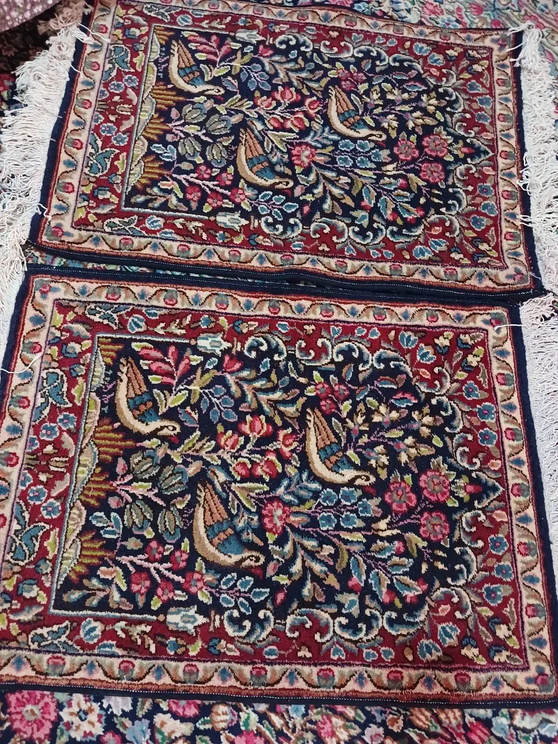 سه تاقالیچه دستباف طرح ۳کبک|فرش|کرمان, |دیوار