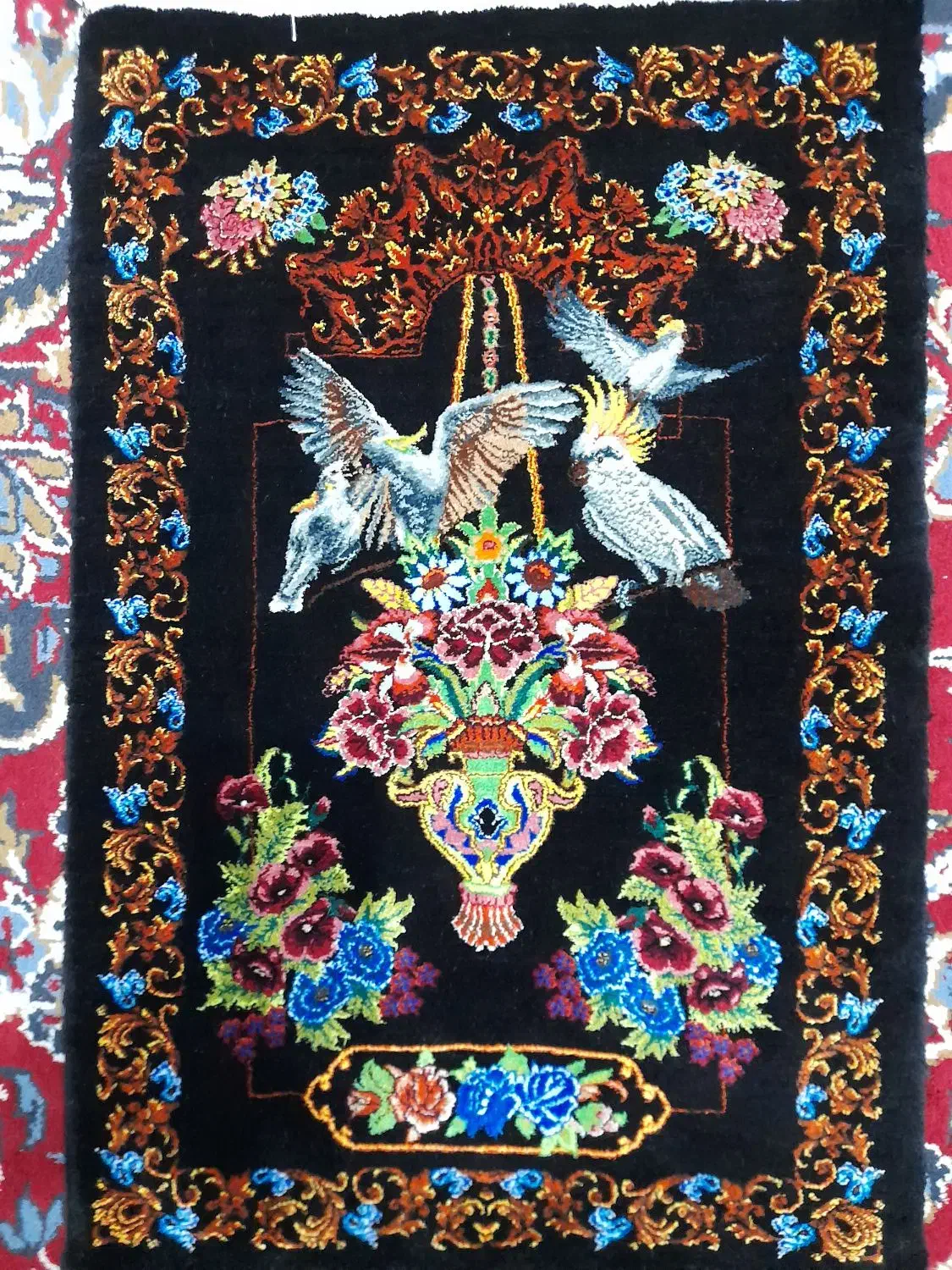 تابلوفرش دستبافت تمام ابریشم|تابلو فرش|قم, زند آباد|دیوار