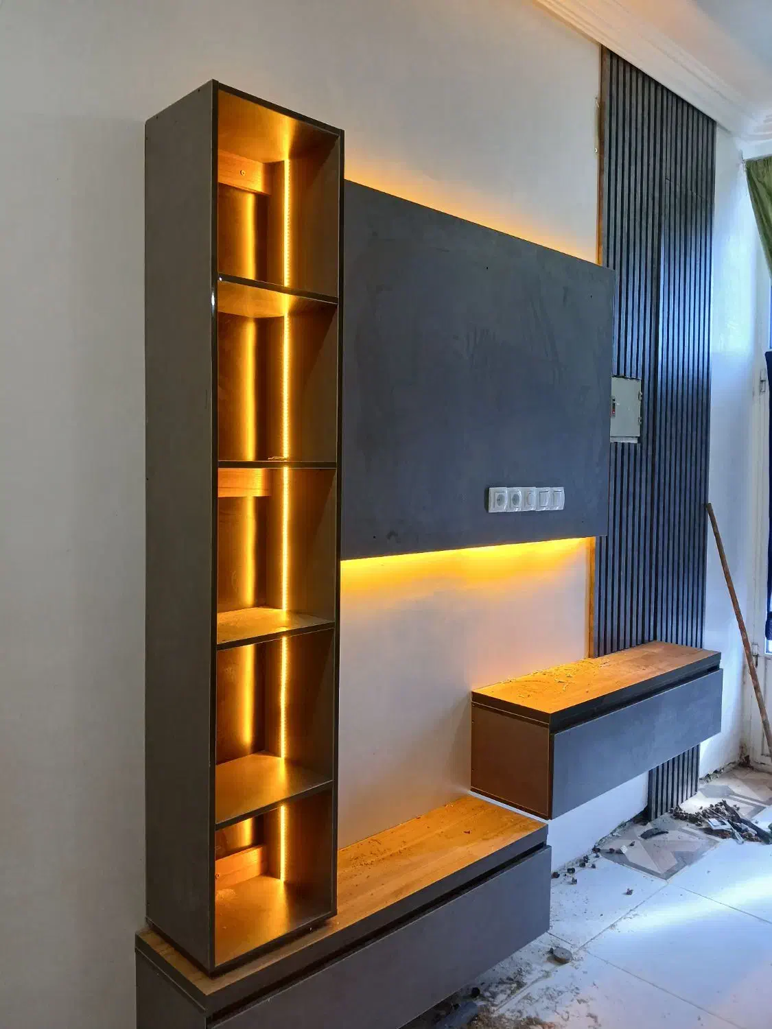 چوب ارغوان(mdf)|جاکفشی، کمد، دراور|حمیدیه, |دیوار