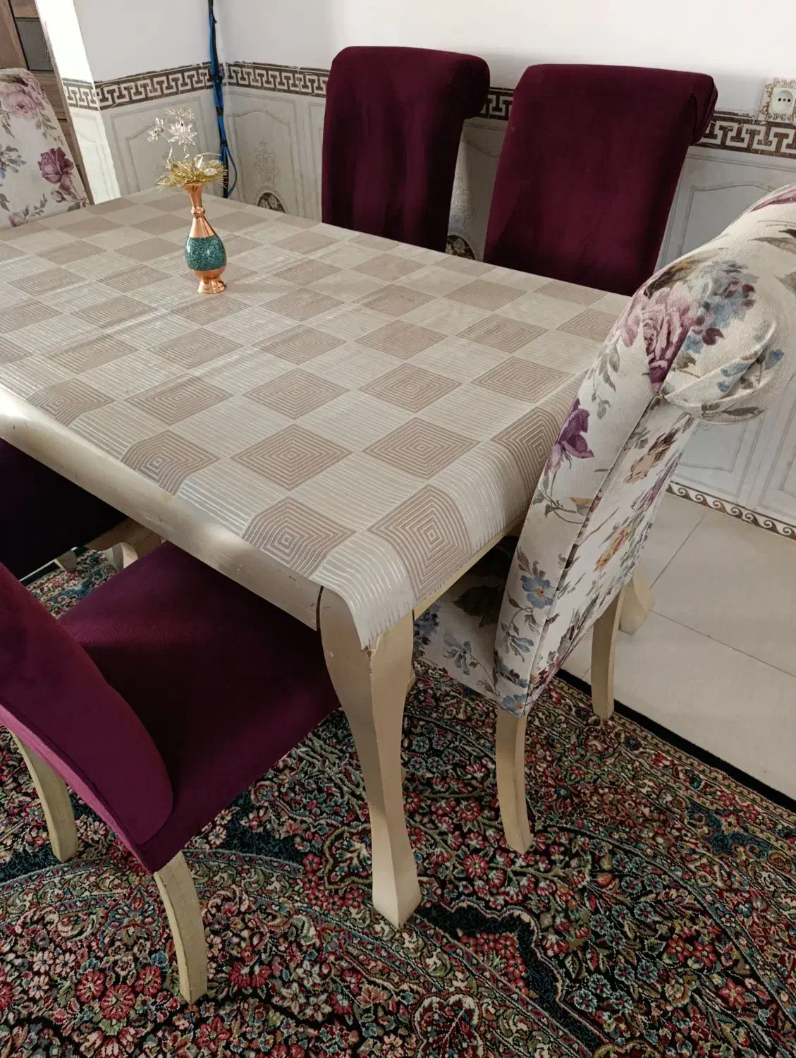 میز نهار خوری ۶نفره|میز و صندلی غذاخوری|ماهان, |دیوار