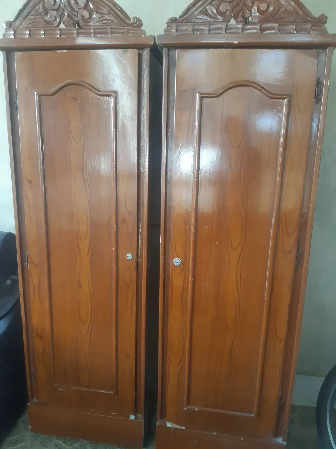 دوعددکمدنوی نوچوب گردوبدون خط وخش|جاکفشی، کمد، دراور|تربت جام, امام|دیوار