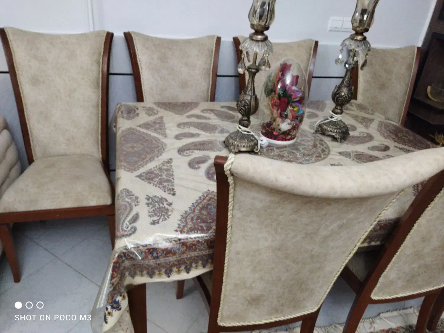 میز غذاخوری شش نفر|میز و صندلی غذاخوری|خمین, |دیوار