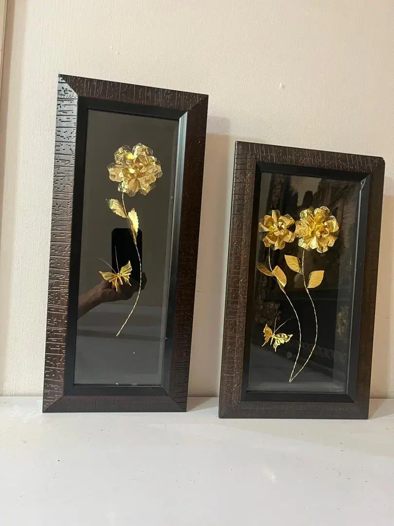 تابلو گل و پروانه|تابلو، نقاشی، عکس|قم, صفاشهر|دیوار